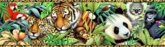Jungle Safari Animals Wallpaper Border - Village