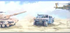 Army Tank Wallpaper Border