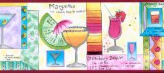 Mixed Drink Recipe Wallpaper Border