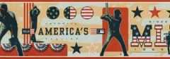 Americas Favorite Pastime Baseball Player Wallpaper Border - Village