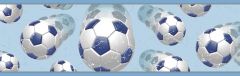 Beckham Blue Soccer Ball Motion Wallpaper Border Chesapeake BBC94251B
