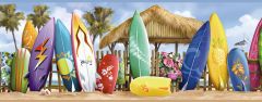 Cowabunga Blue Surfside Portrait Wallpaper Border Chesapeake BBC46111B
