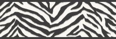 Mia Black Faux Zebra Stripes Wallpaper Border Chesapeake BBC46421B