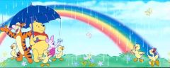 Winnie the Pooh Rainbow Disney Wallpaper Border