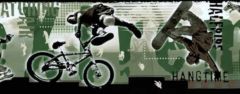 Green Extreme Sports Wallpaper Border - S.A. Maxwell Co.