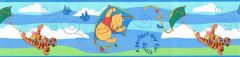 Disney Winnie the Pooh Kite Wallpaper with Tigger and Birds Border