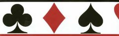 Playing Card Suits Wallpaper Border - Norwall