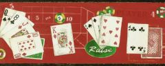 Red Poker Table Wallpaper Border