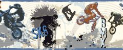 Bogie Blue Extreme Sports Wallpaper Border Chesapeake BBC94143B
