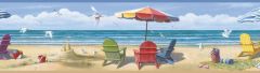 Lori Blue Summer Beach Portrait Wallpaper Border Chesapeake BBC46091B