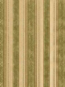 Sage and Gold Strip Wallpaper