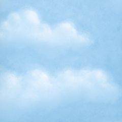 Madeira Blue Puffy Clouds Wallpaper Sidewall Chesapeake DLR47076