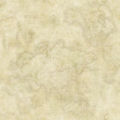 Hardings Beige World Map Wallpaper Sidewall Chesapeake DLR47543