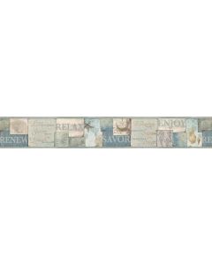 Sagamore Blue Cape Cod wallpaper border Chesapeake DLR53511B