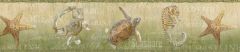 Coastal Olive Newport Lagoon wallpaper border Chesapeake DLR53531B