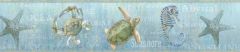 Coastal Aqua Newport Lagoon wallpaper border Chesapeake DLR53532B