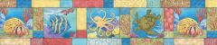 Carmel Blue Monterey Bay wallpaper border Chesapeake DLR53582B