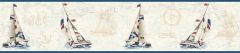 Destin Navy Water'S Edge wallpaper border Chesapeake DLR53591B
