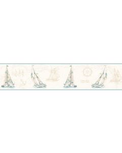Destin Green Water'S Edge wallpaper border Chesapeake DLR53593B