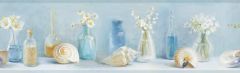 Cahoon Blue Sea Glass wallpaper border Chesapeake DLR53601B