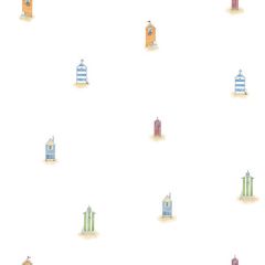 Sandy Neck Blue Beach Cottage Toss Wallpaper Sidewall Chesapeake DLR54551
