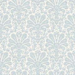 Seascape Blue Damask Wallpaper Sidewall Chesapeake DLR54641