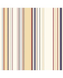Lookout Navy Stripe Wallpaper Sidewall Chesapeake DLR58516
