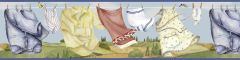 Blue Country Clothesline Wallpaper Border Chesapeake FFR05121B