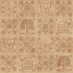 Neutral Punched Tin Patchwork Wallpaper Sidewall Chesapeake FFR09022