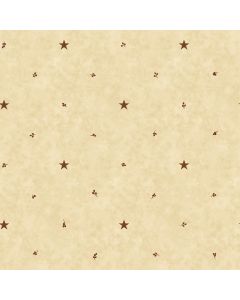 Cream Barn Star & Sprigs Wallpaper Sidewall Chesapeake FFR09062