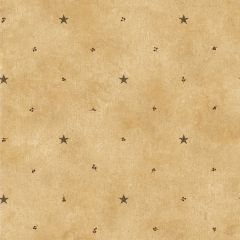 Taupe Barn Star & Sprigs Wallpaper Sidewall Chesapeake FFR09064