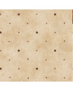 Beige Barn Star & Sprigs Wallpaper Sidewall Chesapeake FFR09066