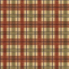 Cherry Wooden Plaid Wallpaper Sidewall Chesapeake FFR16133