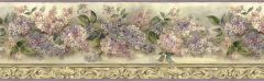 Purple Heirloom Lilac Wallpaper Border Chesapeake FFR20041B
