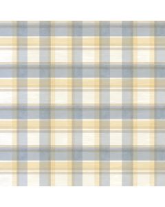 Blue Sunday Plaid Wallpaper Sidewall Chesapeake FFR21536
