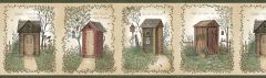 Neutral Outhouses Wallpaper Border Chesapeake FFR50321B