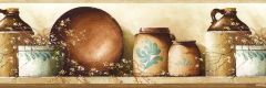 Beige Simple Pleasures Wallpaper Border Chesapeake FFR65312B