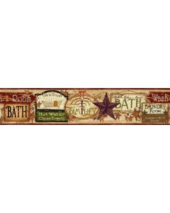 Neutrals Life Is Good Wallpaper Border Chesapeake FFR65342B