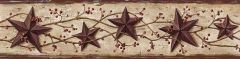 Cherry Heritage Tin Star Wallpaper Border Chesapeake FFR65364B