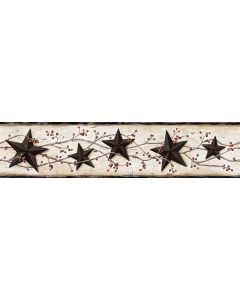 Ebony Heritage Tin Star Wallpaper Border Chesapeake FFR65365B