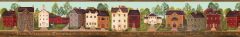 Red Main Street Wallpaper Border Chesapeake FFR65372B