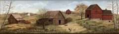 Blue Farmstead Wallpaper Border Chesapeake FFR65391B