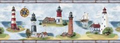 Blue Lighthouses Of America Wallpaper Border Chesapeake FFR65451B