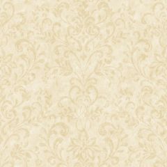 Beige Country Damask Wallpaper Sidewall Chesapeake FFR66345