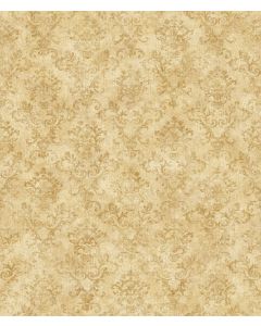 Yellow Stencil Damask Wallpaper Sidewall Chesapeake FFR66354