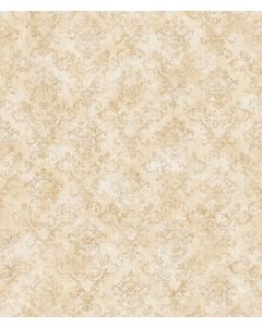 Taupe Stencil Damask Wallpaper Sidewall Chesapeake FFR66355