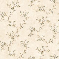Neutral Country Rose Vine Wallpaper Sidewall Chesapeake FFR66371