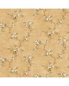 Brown Country Rose Vine Wallpaper Sidewall Chesapeake FFR66372