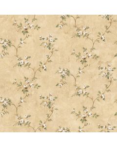 Espresso Country Rose Vine Wallpaper Sidewall Chesapeake FFR66373