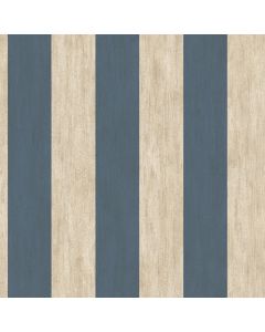 Etty Blue Awning Stripe Wallpaper Sidewall Chesapeake PUR194525